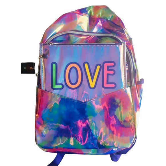 Wonder Nation 17 in Backpack Silver Purple Multicolor Iridescent SC016 - Picture 1 of 3